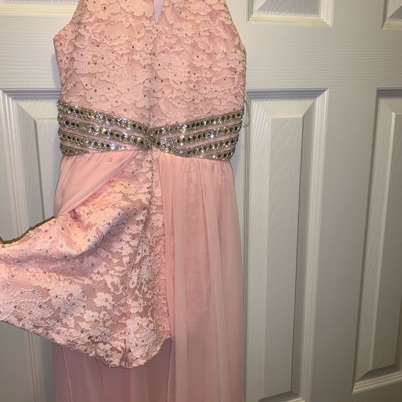 Blush pink romper for little girl size 8 - Picture 3 of 4